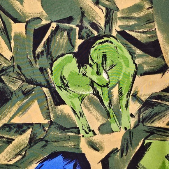 ESCADA Margaretha Ley Vintage Silk Shirt Wild Horses Print Size 36 - Picture 3 of 11